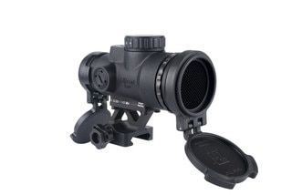 American-made 2 MOA red dot sight with mount, black.